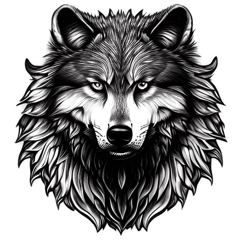 Lone Wolf Tattoo Graphic · Creative Fabrica