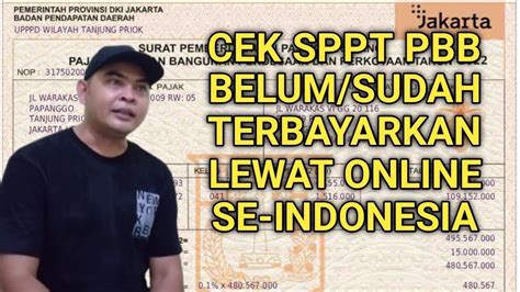 Cara Cek Tagihan Pajak PBB Online YouTube