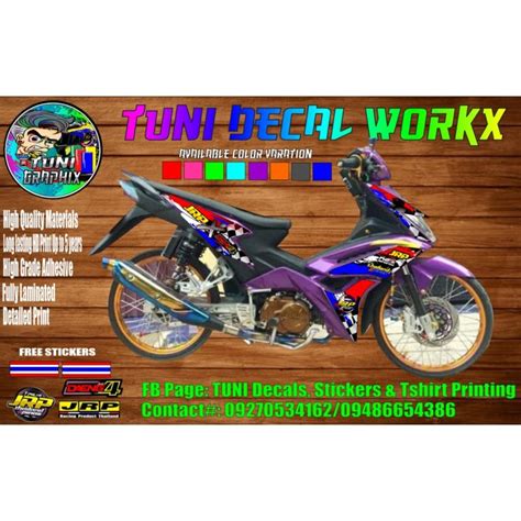 Honda Dash Rusi Swish Mono JRP X DAENG DECALS W FREEBIES Lazada PH