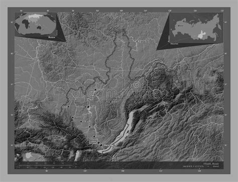 Irkutsk Russia Bilevel Labelled Points Of Cities Stock Illustration