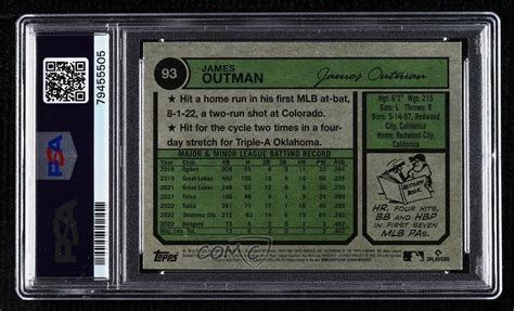 Topps Heritage Chrome Refractor James Outman Rc For Sale