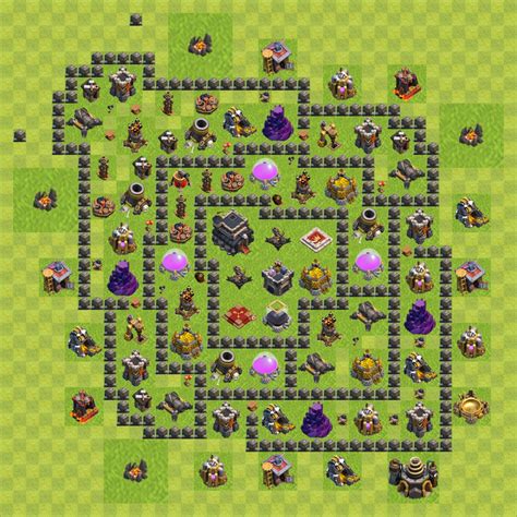 Trophy (Defense) Base TH9 - Clash of Clans - Town Hall Level 9 Base, #59