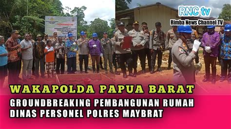 Wakapolda Papua Barat Groundbreaking Rumah Dinas Personel Polres