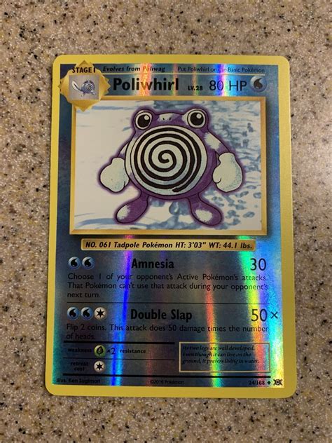 Poliwhirl Reverse Holo Rare XY Evolutions 24 108 POKEMON CARD FRESH