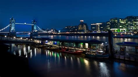 Images London England Bridge River Berth Evening Cities X