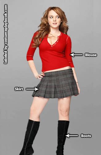 Dress Up As Cady Heron Lindsay Lohan Costume Playbook Cosplay