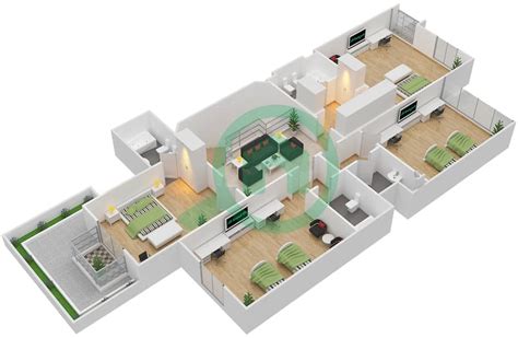 Floor Plans For Type Bedroom Villas In Mangrove Village Bayut Abu