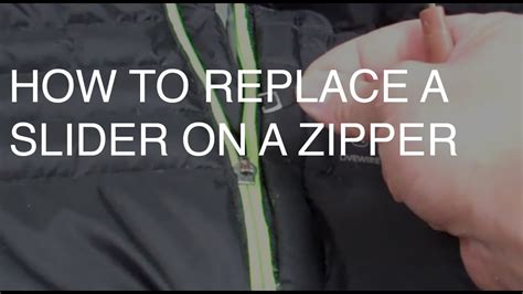 How To Replace A Broken Slider On A Zipper Youtube