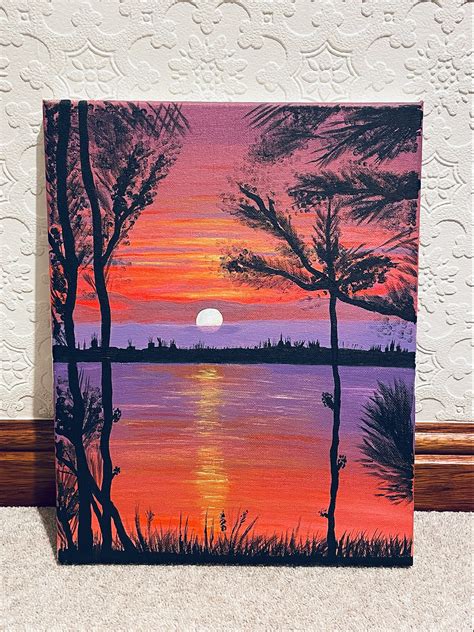 Acrylic Painting Savannah Sunset - Etsy