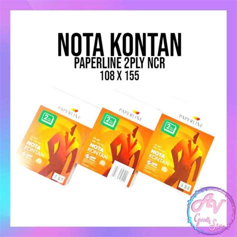 1pcs Nota Kontan Paperline Kecil 2ply Nk K2 Ncr Nota Kecil Lazada