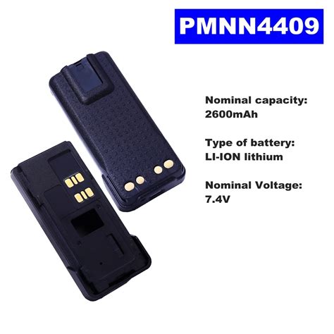 V Mah Li Ion Radio Battery Pmnn For Motorola Walkie Talkie