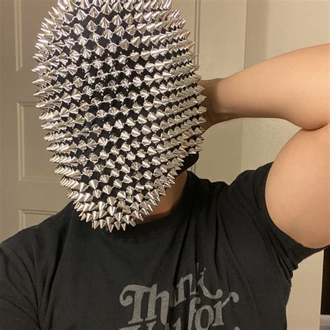 Silver Spike Studded Full Face Haute Couture Mask – BeautyCraftsOfficial