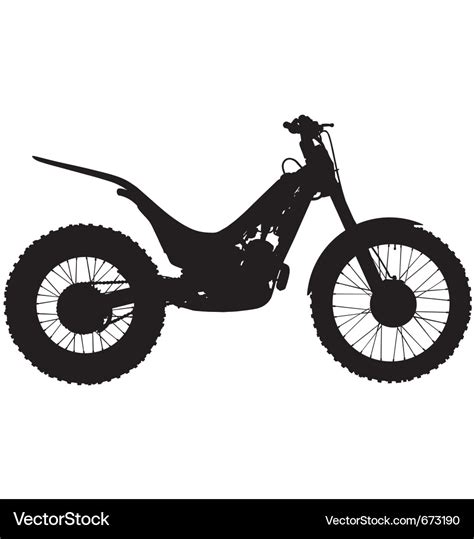 Trials Motorbike Silhouette Royalty Free Vector Image