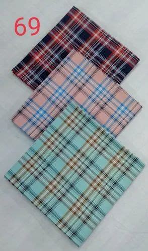 Poly Blend 58 Inch Brokan Twill Check Shirting Fabric Multicolor