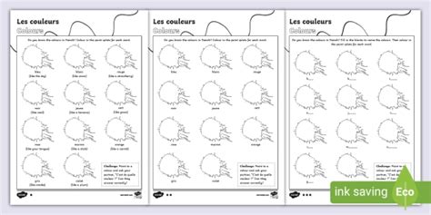 French Colours Activity Sheet Teacher Made Twinkl Worksheets Library