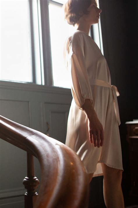Erica Tanov Tynan Silk Charmeuse Dress - Alabaster | Garmentory
