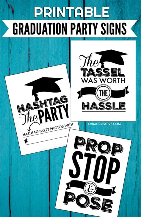 Printable Graduation Party Signs - OhMy-Creative Shop