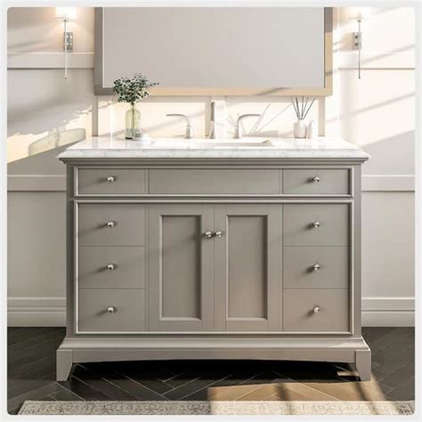 Eviva Elite Princeton In Single Sink Gray Bath Vanity With White