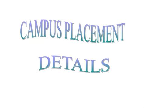 Ppt Campus Placement Powerpoint Presentation Free Download Id5169848