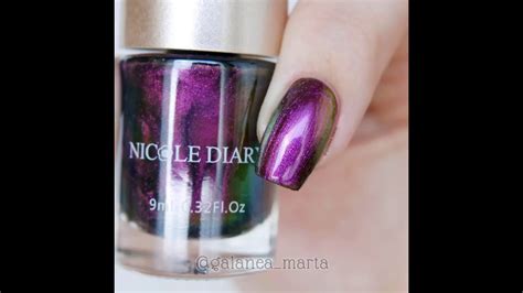 Video Swatch For NICOLE DIARY Chameleon Nail Polish NDW03 YouTube