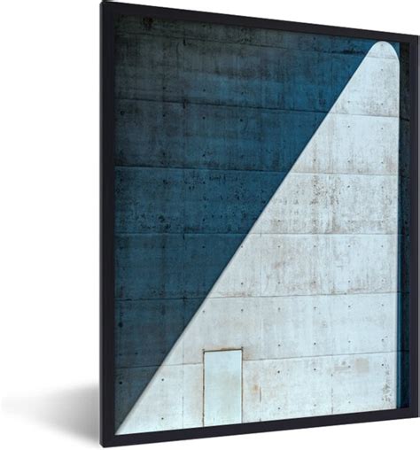 Fotolijst Incl Poster Deur Blauw Architectuur Vintage 60x80