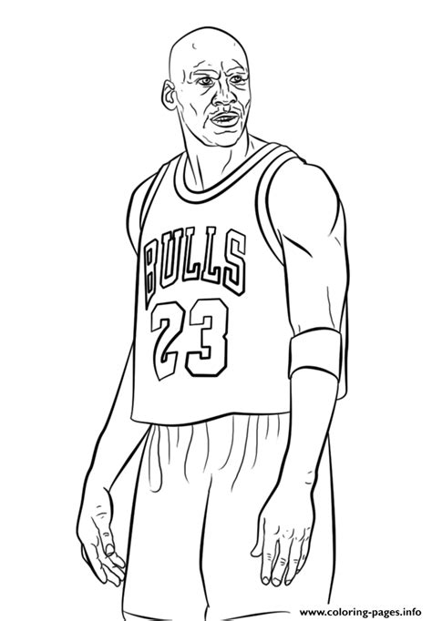 Michael Jordan Nba Sport Coloring Pages Printable