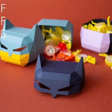 Gift Box Cat Low Poly Papercraft SVG PDF Template Etsy Australia