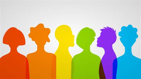 Silhouettes Of People Men Women Non Binary Persons Lgbtq Community