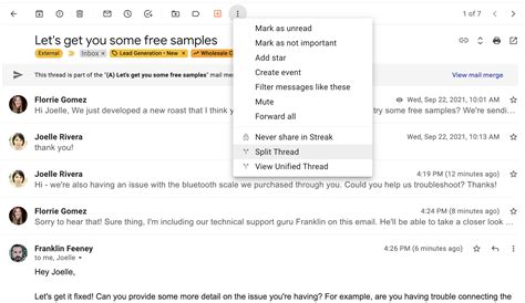 How To Separate Email Threads In Gmail Streak