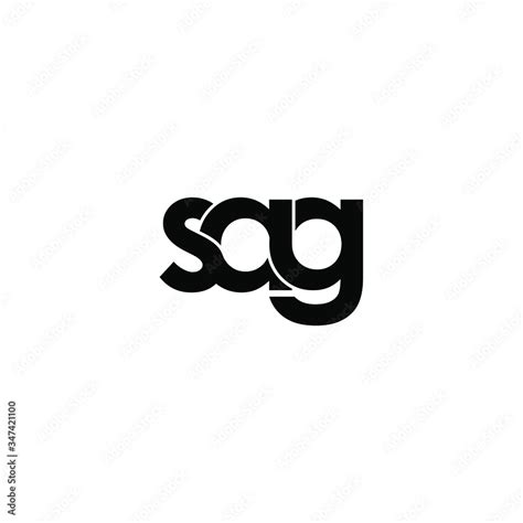 sag letter original monogram logo design Stock Vector | Adobe Stock