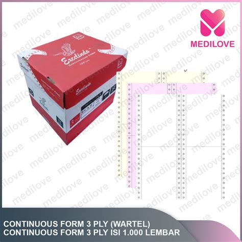 Jual Kertas Continuous Form 3 Ply NCR 9 1 2 X 11 Ukuran FULL