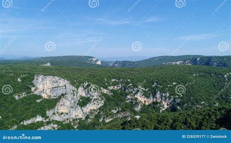 Schluchten Der Ardeche in Französischer Luft Stockbild Bild von