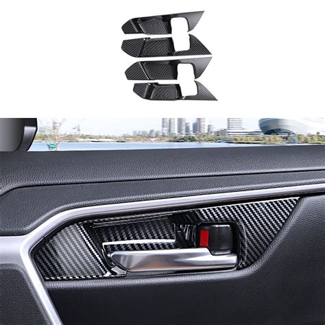 Rifoda For Rav4 Abs Carbon Fiber Accessories Door Switch Handle Control Panel Decoration Fit For