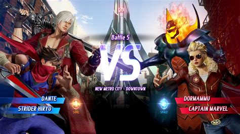 Marvel Vs Capcom Infinite Dante Strider Hiryu Gameplay In Arcade Mode