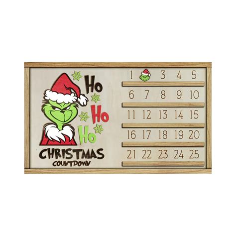 Kany 2023 Grinch Clearance Sale Wooden Christmas Advent Calendar Clearance Sgrinchs Christmas