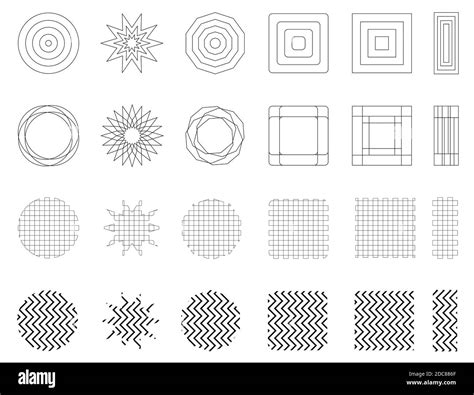 set  vector linear elements  design stock vector image art alamy