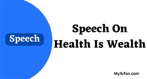 Speech On Health Is Wealth [1 2 3 Minutes]