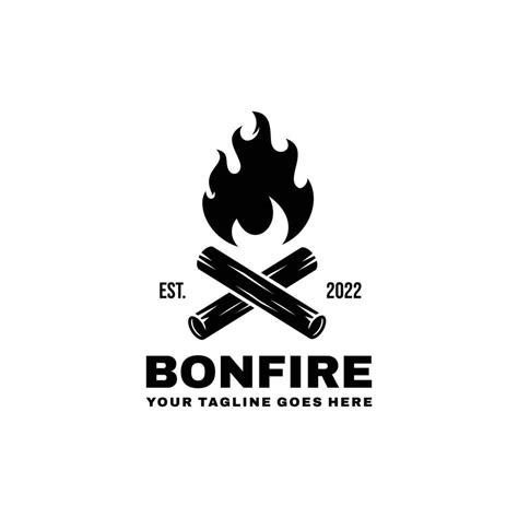 bonfire logo design vector illustration  vector art  vecteezy