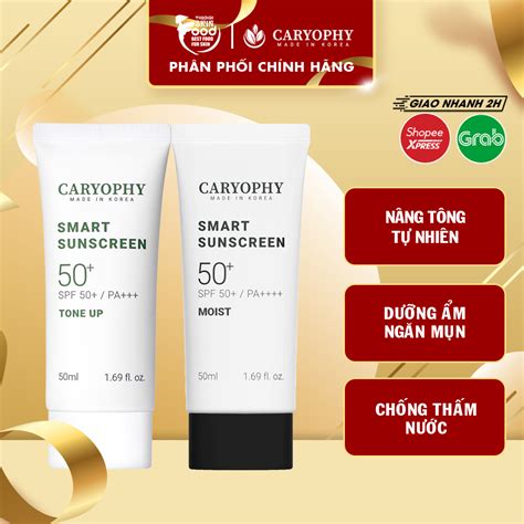 Kem Chống Nắng Nâng Tông Caryophy Smart Sunscreen Tone Up SPF50 PA