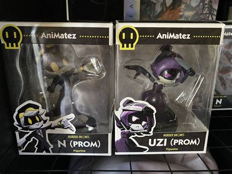 Glitch Productions Animatez Prom N And Uzi Vinyl Figurines Murder Drones