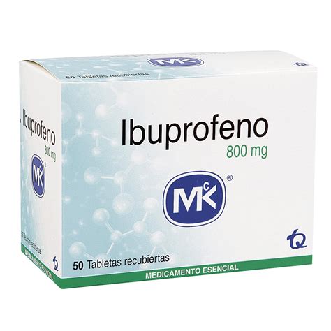 Ibuprofeno 800 Mg Caja Con 50 Tabletas Recubiertas Farma Chex