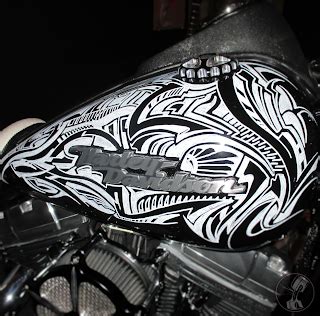 Pinstripe Chris Live Sharpie Art From Last Night On A Harley Davidson