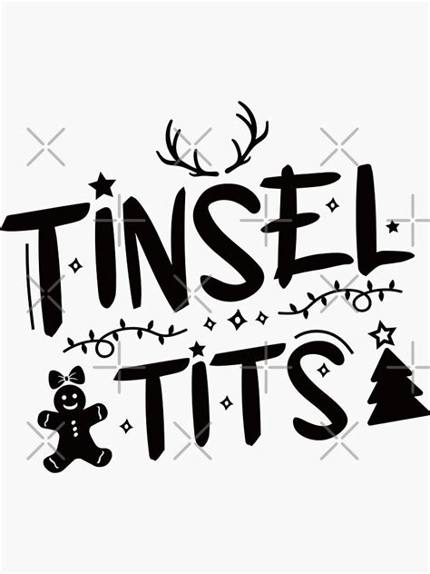 Jingle Balls Tinsel Tits Couples Christmas Matching Couple Sticker