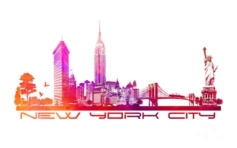 New York City Skyline Digital Art By Justyna Jaszke JBJart Fine Art