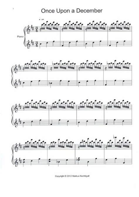 Sheet Music With The Words Once Upon A December