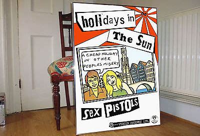 Sex Pistols Holidays In The Sun Promo Poster Jamie Reid The Clash