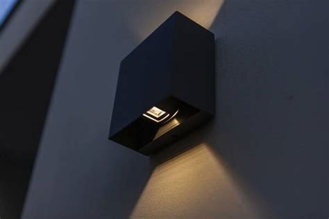 Gemini Beams Curved Led Wall Light Black Ip Lutec