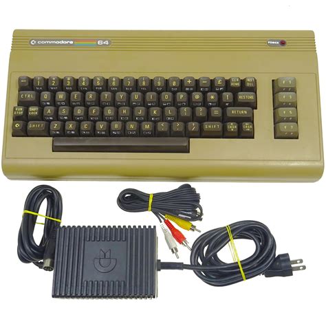 【傷や汚れあり】動作確認済 コモドール64 本体 純正ac 互換avケーブル Commodore 64 C64 海外版 改造済 貴重品