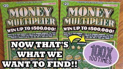 New 20 Money Multiplier Lottery Ticket Scratch Offs Youtube