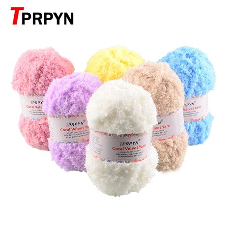 Tprpyn 1pc 50g Weiches Hands Trick Garn DIY Samt Koralle Flauschiges